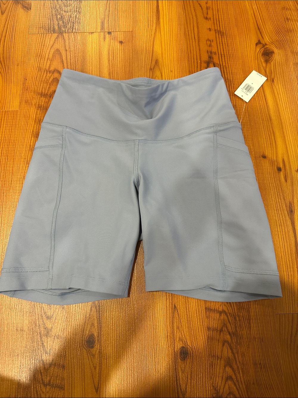 Old Navy Light Gray High-Rise Bike Shorts